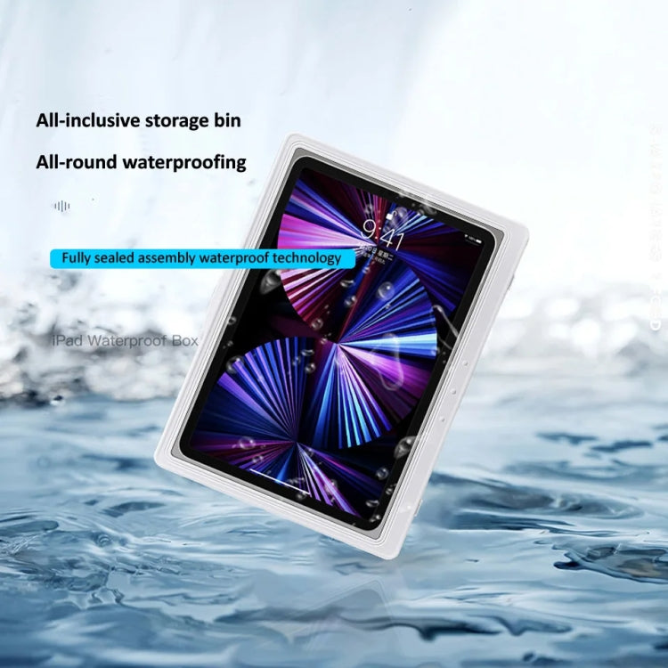 Waterproof Shower Tablet Holder Case Bathroom Kitchen Wall Mount Storage Box For IPad(Black) - Shower & Wall Mounts by buy2fix | Online Shopping UK | buy2fix