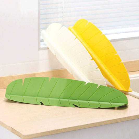 Leaf Shape Kitchen Sink Silicone Water Deflector Home Dishwashing Suction Cup Anti-splash Tools(White) by buy2fix