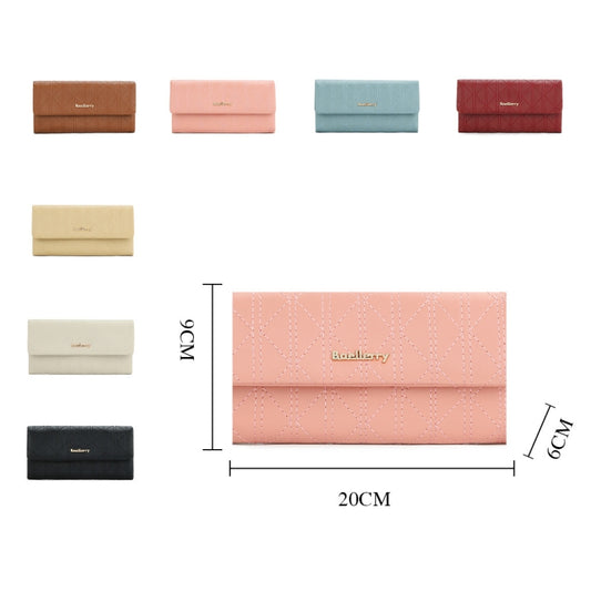 Baellerry N8918 Ladies Long Large Capacity Wallet Magnetic Buckle Clutch Phone Bag(Black) by Baellerry