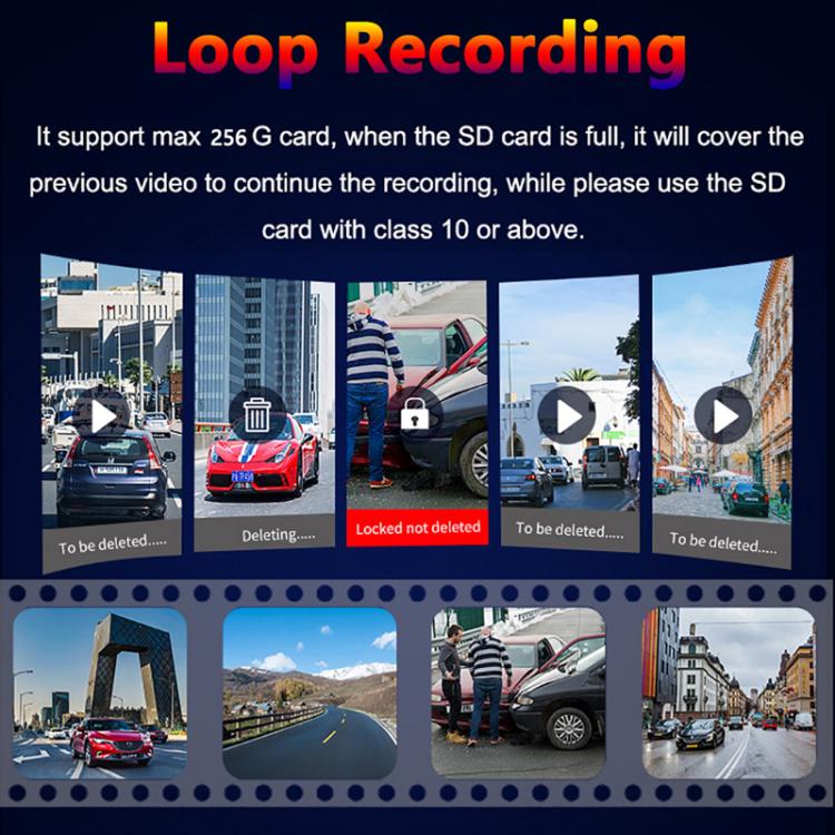 3-Inch Dual-Lens Front 4K + Rear 2K HD WiFi Connected Driving Recorder(A5) - Car DVRs by buy2fix | Online Shopping UK | buy2fix