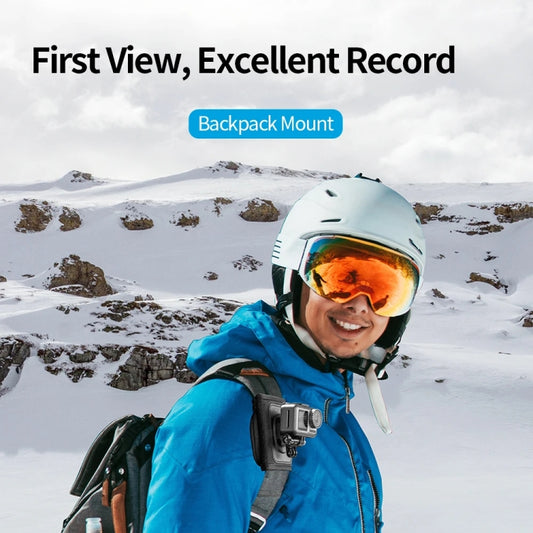 TELESIN Backpack Shoulder Strap Bracket Mount for GoPro Hero / Insta360 / SJCAM / DJI Action Accessories, Spec: Set A by TELESIN