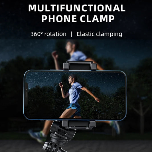 Telesin Mobile Phone Clip 360 Degree Rotating Desktop Bracket With Cold Shoe Mount(Black) - Desktop Holder by Telesin | Online Shopping UK | buy2fix