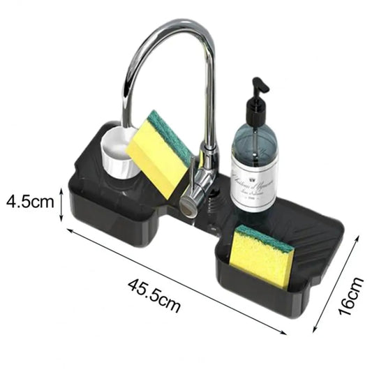 Silicone Drainage Mat Splash-Proof Silicone Pad Kitchen Bath Faucet Drainage Basket(Milky) by buy2fix