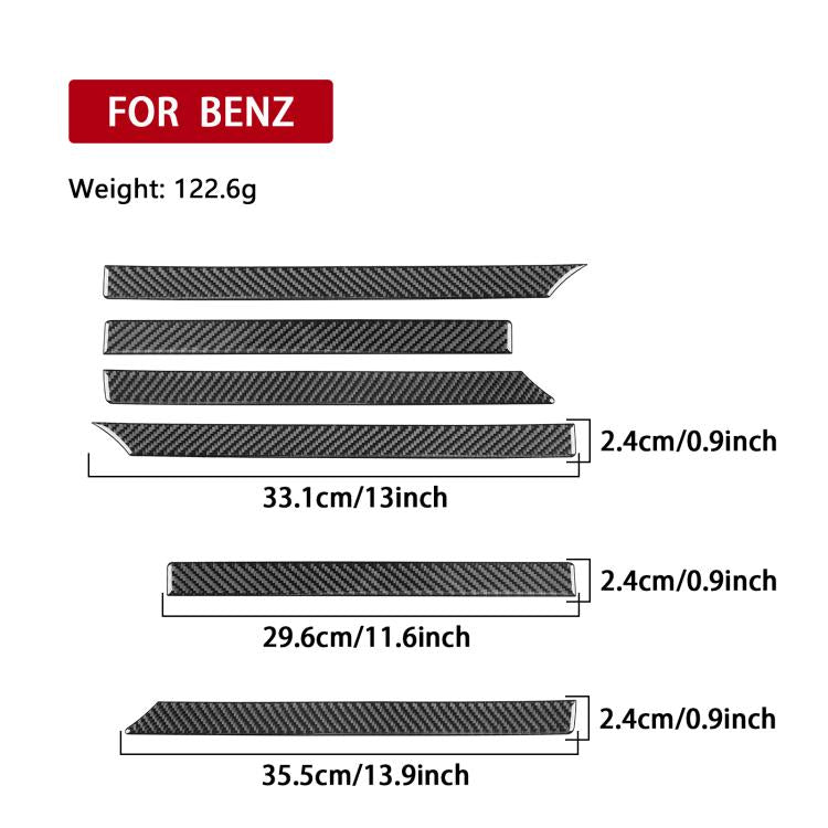 For Mercedes-Benz G-Class W463 6pcs /Set Grille Decorative Sticker(Black) - Car Interior Mouldings by buy2fix | Online Shopping UK | buy2fix