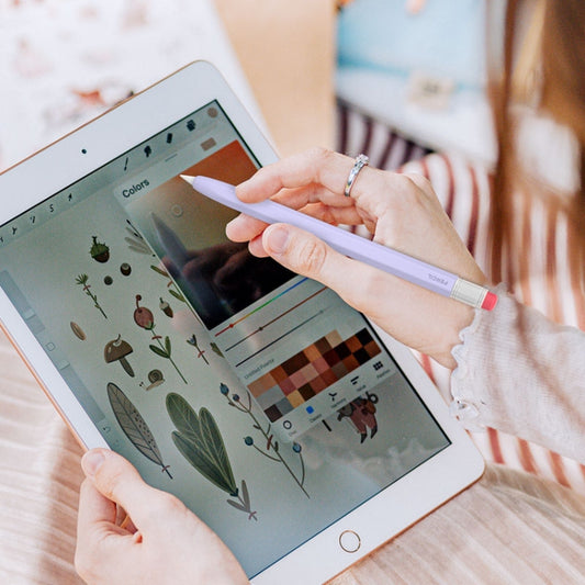 For Apple Pencil 1 AhaStyle PT180-1 Retro Stylus Protective Case Drop Proof Capacitive Pen Cover(Pink) by AhaStyle