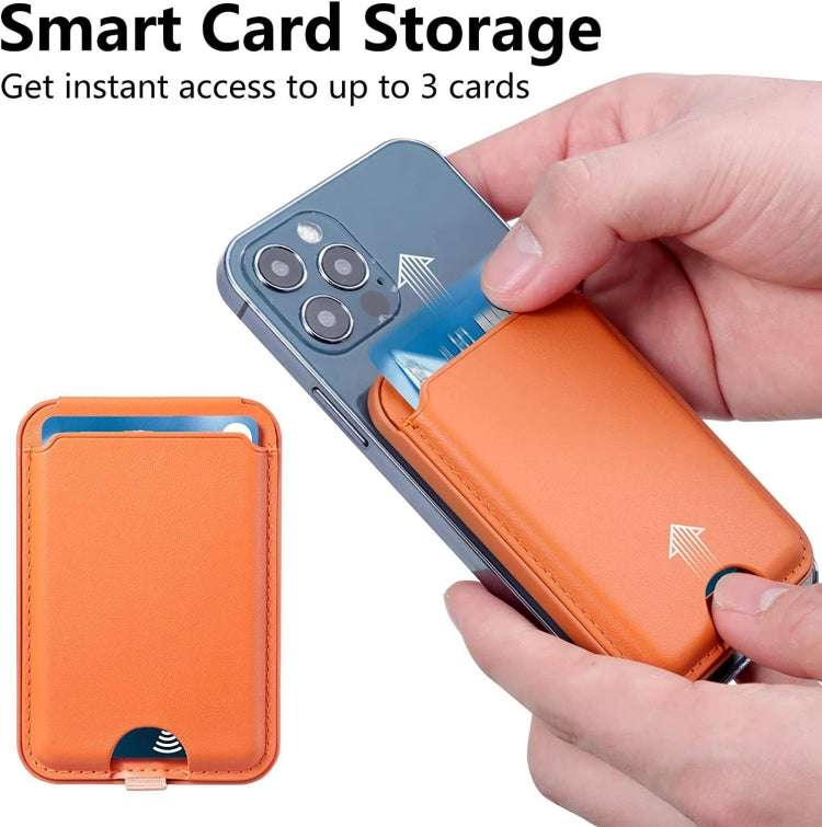 For IPhone 15 / 14 / 13 Series MagSafe Wallet Card Holder With Adjustable Stand(Brown) - Adhesive Card Holders by buy2fix | Online Shopping UK | buy2fix