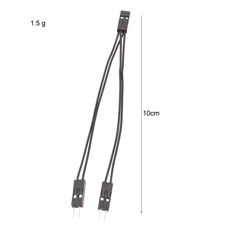 10cm 3pcs DuPont Terminal Wire DuPont 2.54 Connection Cable 2Pin 1 To 2 Wire One Female To Two Males by buy2fix
