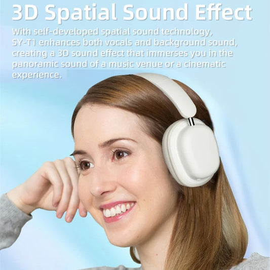 SOYTO SY-T1 Wireless Headset Bluetooth Gaming Headset With Plug Play Microphone(Pink) by SOYTO