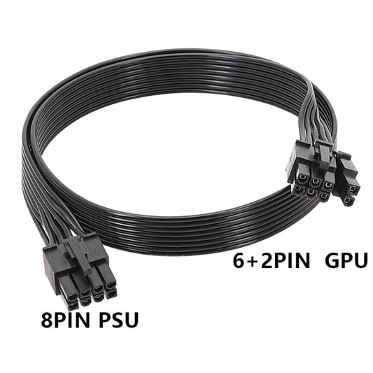 60cm For Corsair 18AWG Flat Cable Power Module Cable Graphics Card Module Cable 8Pin To 8Pin 6+2(Block Type) by buy2fix