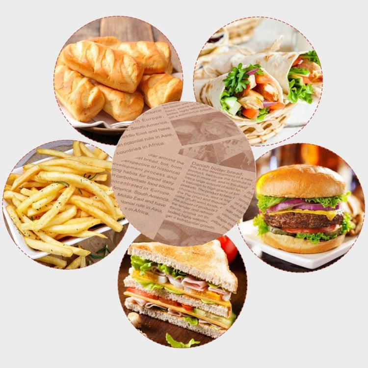 500sheets /Pack Deli Greaseproof Paper Baking Wrapping Paper Food Basket Liners Paper 25 x 25cm White - Retail Packaging by buy2fix | Online Shopping UK | buy2fix