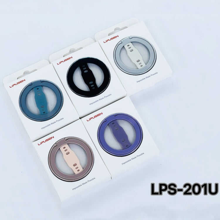 LiPUSEN LPS-201U Silicone Hand Clip Magsafe Cell Phone Holder With Magnetic Wireless Charger(Silver) by LiPUSEN