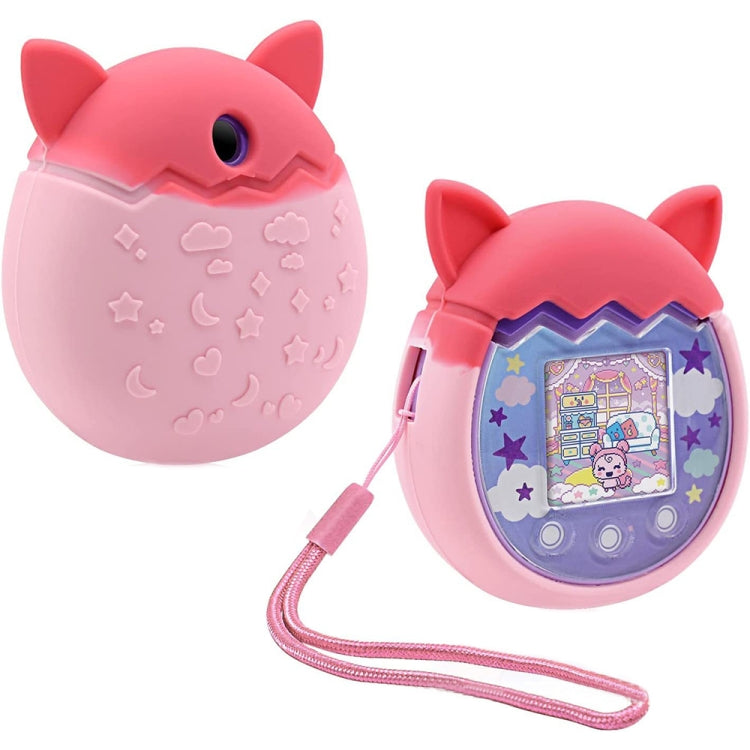 For Tamagotchi Pix Cartoon Electronic Pet Game Console Anti-Slip And Anti-Fall Silicone Protective Cover(Pink) - Cases by buy2fix | Online Shopping UK | buy2fix