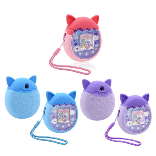 For Tamagotchi Pix Cartoon Electronic Pet Game Console Anti-Slip And Anti-Fall Silicone Protective Cover(Purple) by buy2fix
