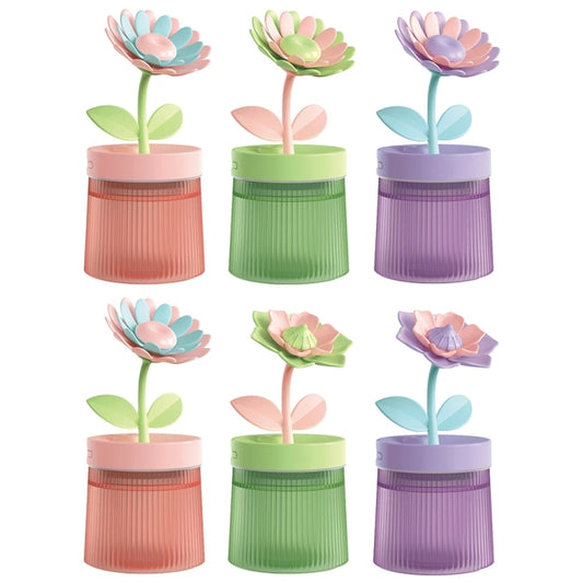 Flower Spray Hhydrating Colorful Atmosphere Light USB Aromatherapy Humidifier, Color: Sunflower Purple by buy2fix