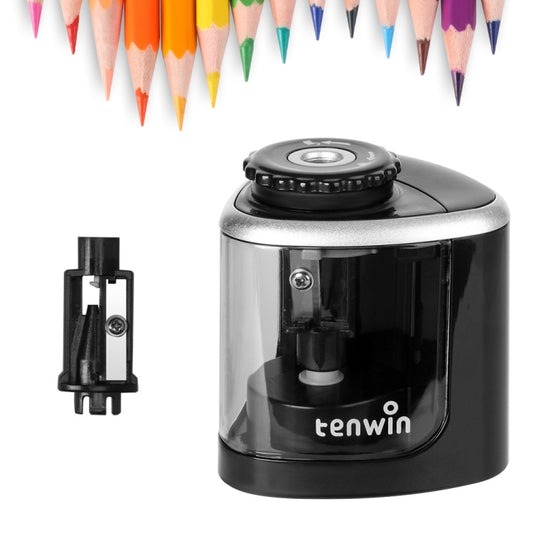 TENWIN Electrical Pencil Sharpener Student Stationery Semi-Automatic Sharpeners Battery Model(Blue) by TENWIN