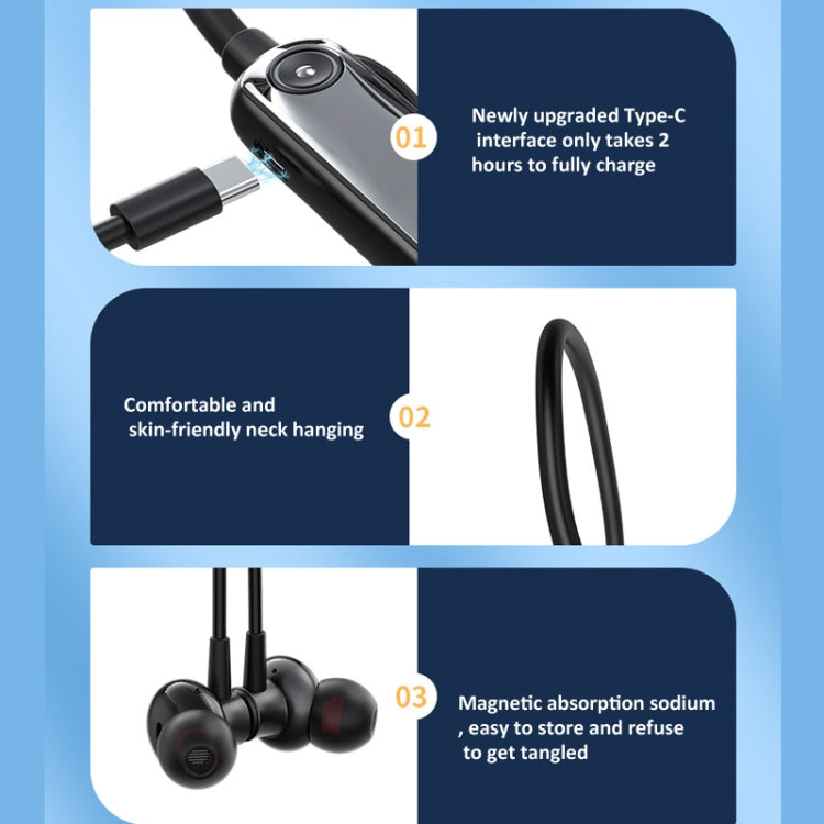 K6 2.4G Hanging Neck In-ear Wireless Monitoring Headphones Long Playtime Sports Earphones - Neck-mounted Earphone by buy2fix | Online Shopping UK | buy2fix