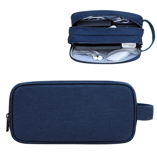 SM09 Double-layer Large Capacity Digital Accessories Storage Bag, Color: Navy Blue by buy2fix