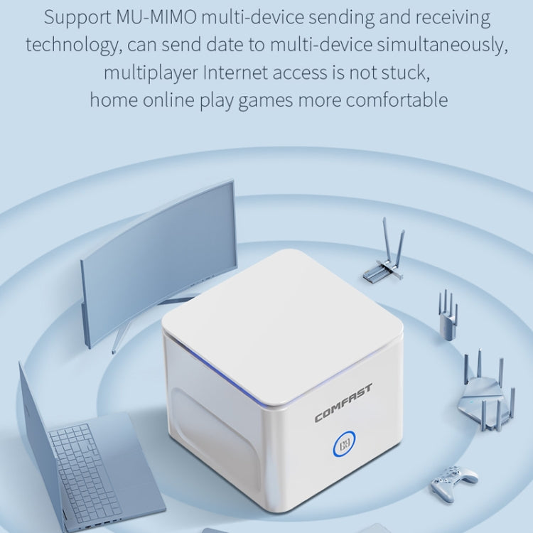 COMFAST CF-WR651AC AC1200 Mesh Wireless Router 2.4G&5G Wi-Fi Repeater Amplifier - Wireless Routers by COMFAST | Online Shopping UK | buy2fix