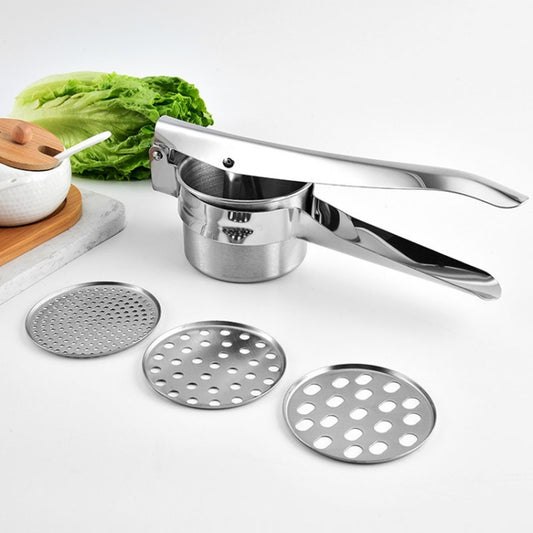 Stainless Steel Potato Press Manual Juicer Vegetable And Fruit Squeezer, Model: SJ-01 Bottom Hole by buy2fix