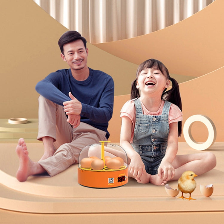 6-Eggs Small Household Experimental Children Smart Chicken Incubators, Spec: Dual-electric Automatic US Plug by buy2fix