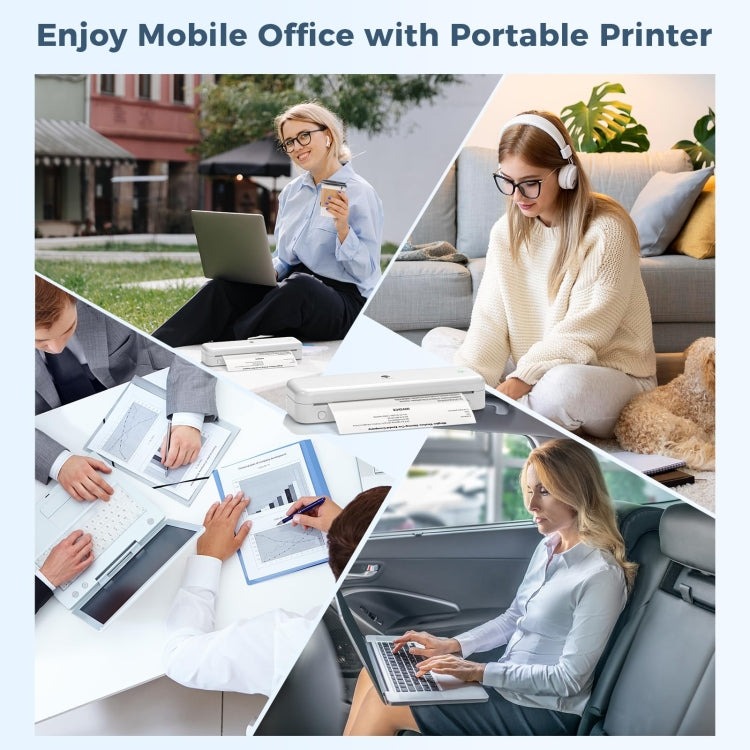 Phomemo M834 Wireless Bluetooth Thermal Printer Support Multi-Size Thermal Paper by Phomemo