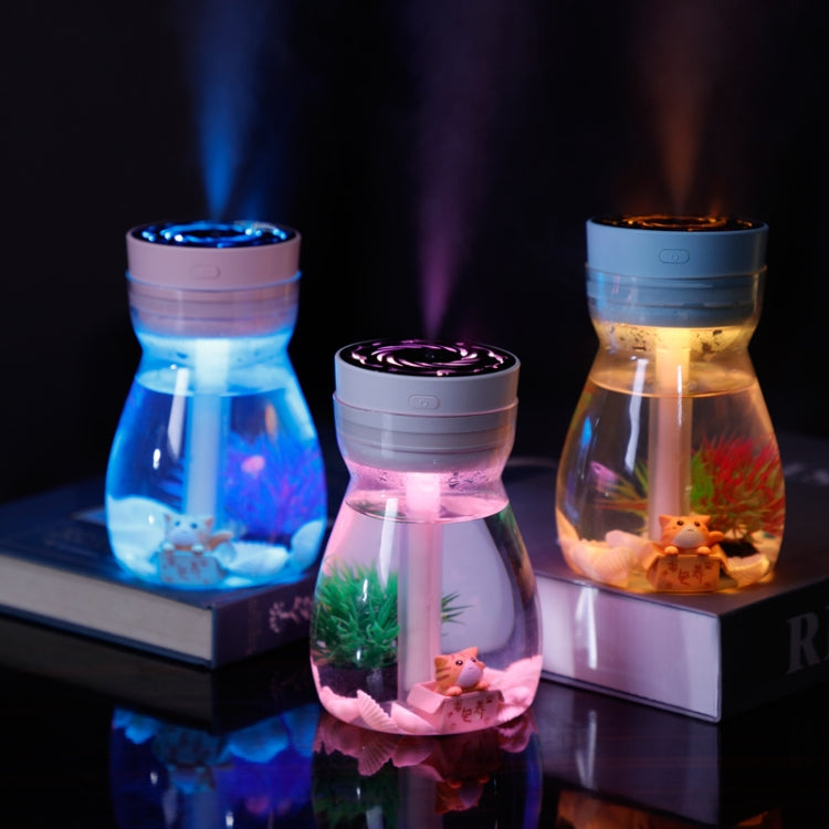 FH-068 Mini USB Car Home Colorful Light Bottle Micro Landscape Humidifier(Blue) by buy2fix
