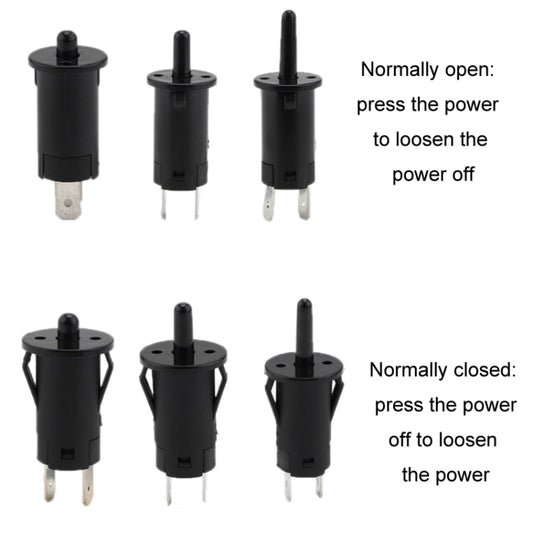 3pcs Refrigerator Door Light Switch Wardrobe Door Self-reset Switch, Size: Normally Closed 9.5mm by buy2fix