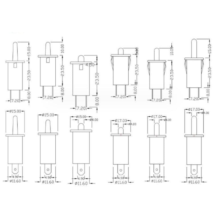 3pcs Refrigerator Door Light Switch Wardrobe Door Self-reset Switch, Size: Normally Open 4.6mm - Refrigerator Parts by buy2fix | Online Shopping UK | buy2fix