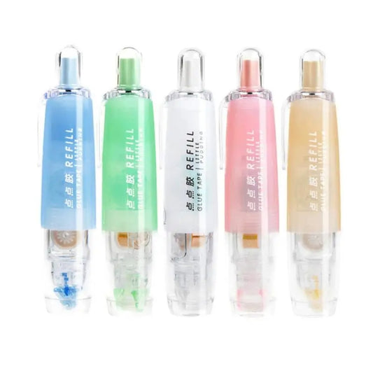 Push-Dry Quick Glue Stick Correction Tape Double Sided Adhesive For Handmade Handbook(Pink) by buy2fix