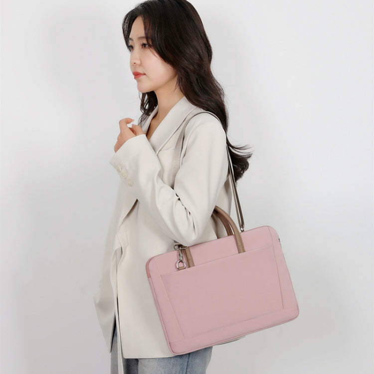 14 -14.6 Inch Oxford Cloth Laptop Bag Crossbody Carrying Case Briefcase(Blue) by buy2fix