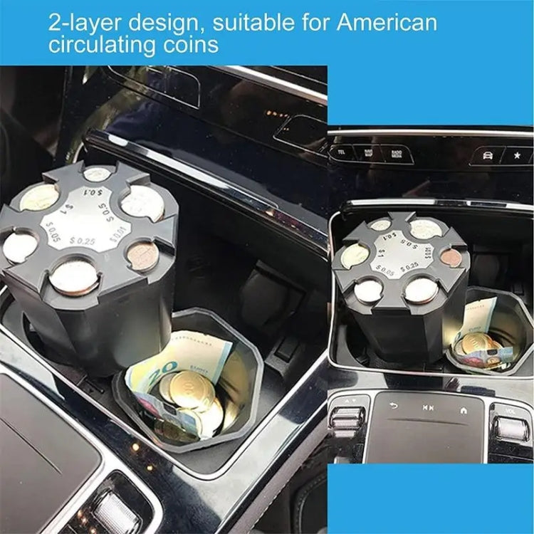 Car Piggy Bank Dollar Coins Desktop Storage Counting Box by buy2fix