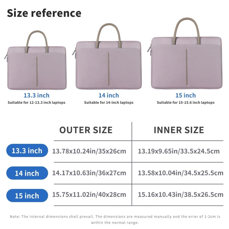 15 -15.6 Inch Oxford Cloth Laptop Bag Mens Womens Briefcase with PU Handle(Lotus Pink) by buy2fix