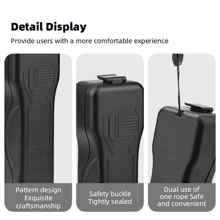 For DJI OSMO POCKET 3 BRDRC Waterproof Storage Box Protective Shell With Lanyard(Black) - Case & Bags by BRDRC | Online Shopping UK | buy2fix