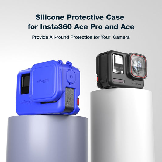 aMagisn Silicone Protection Case Sports Camera Protection Accessories For Insta360 Ace (Blue) by aMagisn