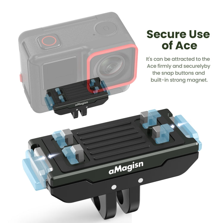 For Insta360 Ace / Ace Pro / X5 aMagisn Metal Magnetic Quick Release Sports Camera Accessories - Others by aMagisn | Online Shopping UK | buy2fix