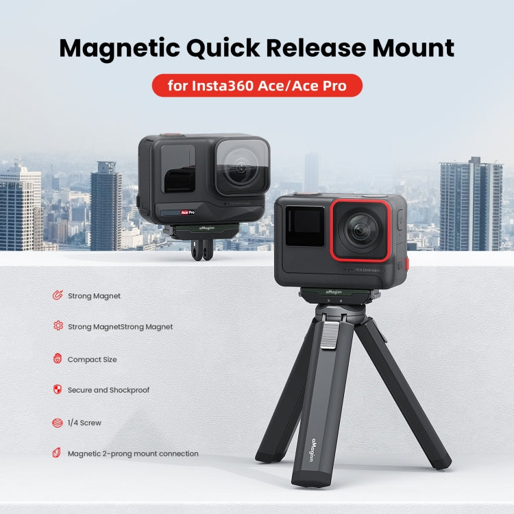 For Insta360 Ace / Ace Pro / X5 aMagisn Metal Magnetic Quick Release Sports Camera Accessories - Others by aMagisn | Online Shopping UK | buy2fix