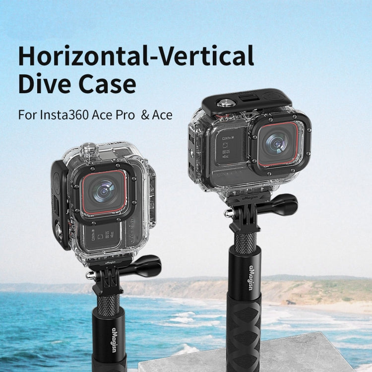 For Insta360 Ace aMagisn Horizontal and Vertical Shooting Dive Shell 60m Waterproof Shell Accessories by aMagisn