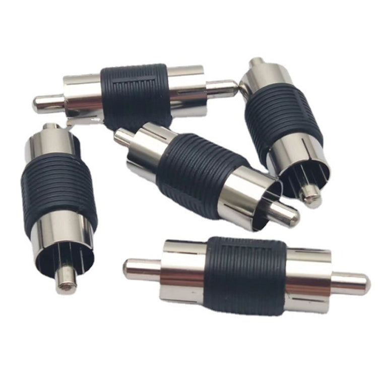 10pcs RCA Lotus Head Straight-through Male Monitoring Audio Adapter AV Butt Joint(Male to Male) by buy2fix