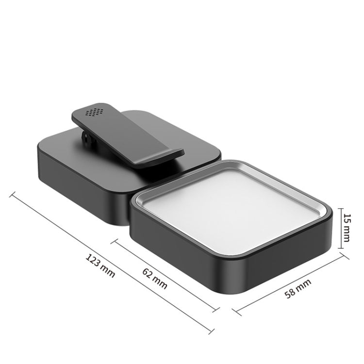 Camping Cycling Lavalier Lamp Night Fishing Light Three-Color Temperature Reading Lamp(Black) by buy2fix