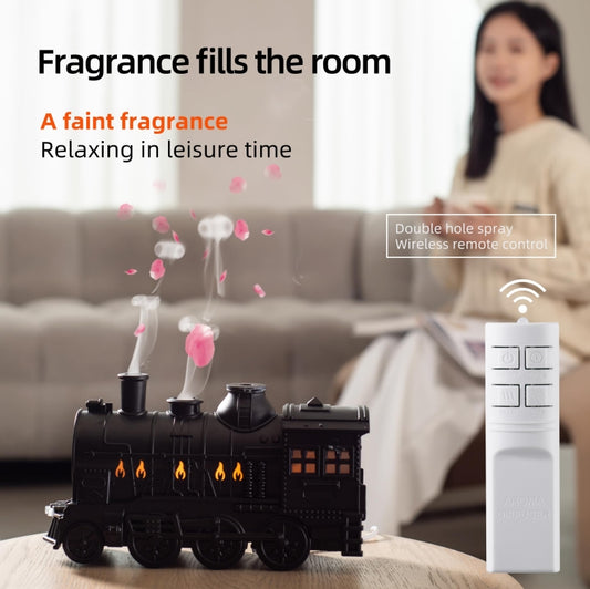 300ml Small Train Essential Oil Diffuser Humidifier With Remote Control UK Plug by buy2fix