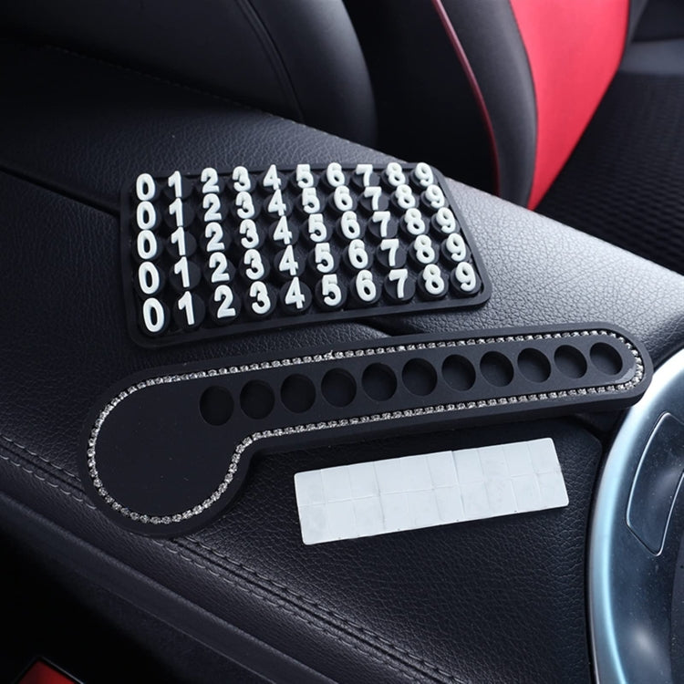 Note Temporary Parking Phone Number Plate Parking Card(Black) by buy2fix