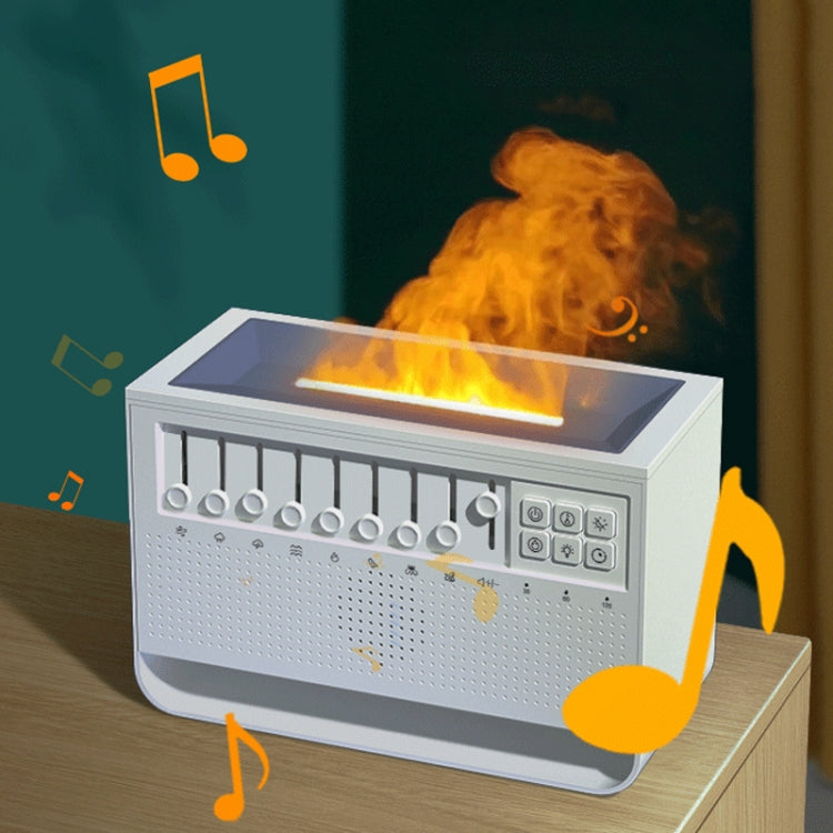 C221 Bluetooth White Noise Flame Aromatherapy Machine Home Desktop Humidifier(English Version) by buy2fix