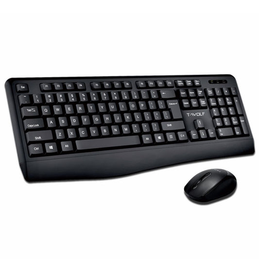 T-WOLF TF-100 2.4G Bluetooth Laptop Office Wireless Keyboard and Mouse Set(Set) by T-WOLF