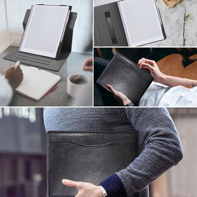 For ReMarkable 2 10.3 Inch 2020 Paper Tablet Case 360 Degree Rotating Stand Cover with Pencil Holder(Brown) - Others by buy2fix | Online Shopping UK | buy2fix
