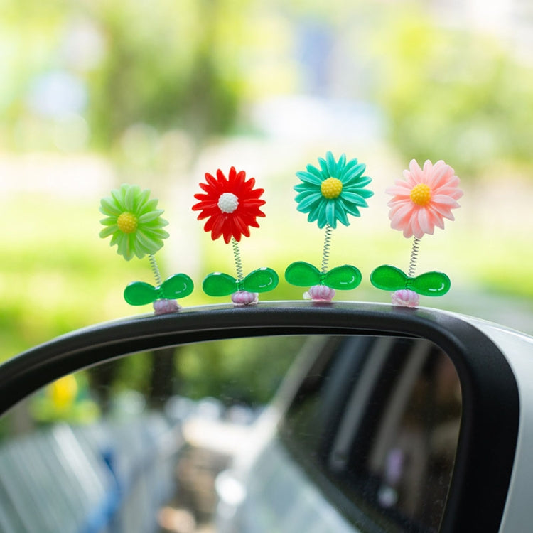 Cute Small Daisy Car Ornament Car Dashboard Shaking Decoration(Yellow) by buy2fix