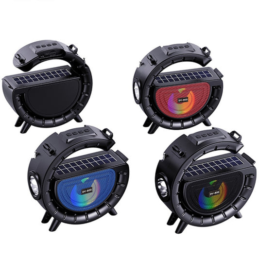 DV-800 G-shaped Colorful Atmosphere Light Flashlight Solar Wireless Bluetooth Speaker(Blue) by buy2fix