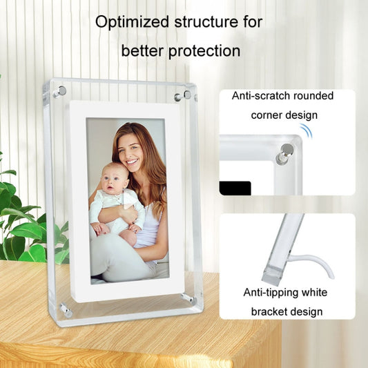 5 Inch HD Digital Photo Frame Crystal Advertising Player 1080P Motion Video Picture Display Player(EU Plug) by buy2fix