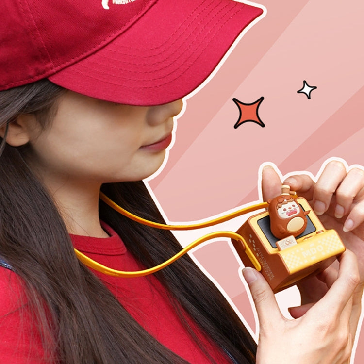 Cartoon Game Console Shape USB Charging Portable Bladeless Halter Fan(Beat Gophers) by buy2fix