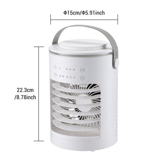 CF-516 USB Home Timed Desktop RGB Light Adjustable Spray Humidification Cooler Fan(White) by buy2fix