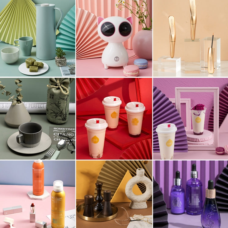 2pcs 60cm Double-Sided Background Board + 7pcs Backdrop Paper Photography Props Set, Spec: Set 4 by buy2fix